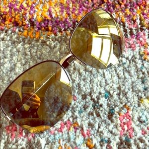 Bobbi Brown Gold Square Sunglasses